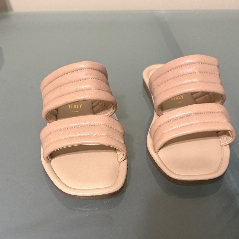 Seychelles Tan Slide Sandals – Size 8 – Flat Minimalist Summer Slides NEW - Picture 5 of 11